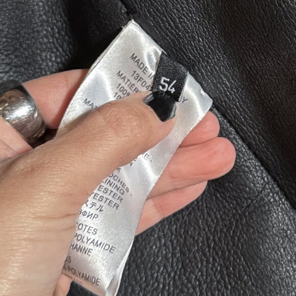 Givenchy Brown Lambskin Black Shearling Leather Jacket - Picture 7 of 10